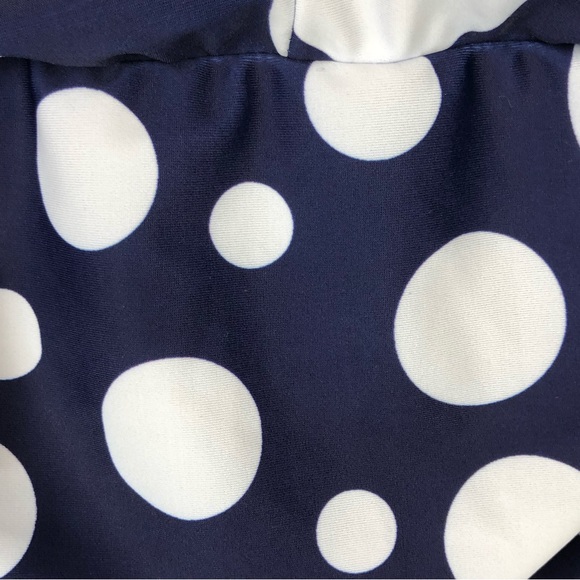 Zeraca Classic Luxury retro style polka dot bathing suit Med blue/ white - Picture 4 of 12